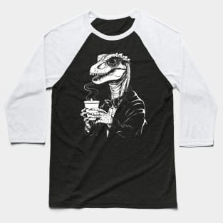 Cottagecore Goth Dinosaur Coffee Gift Men Women Funny Coffee Baseball T-Shirt